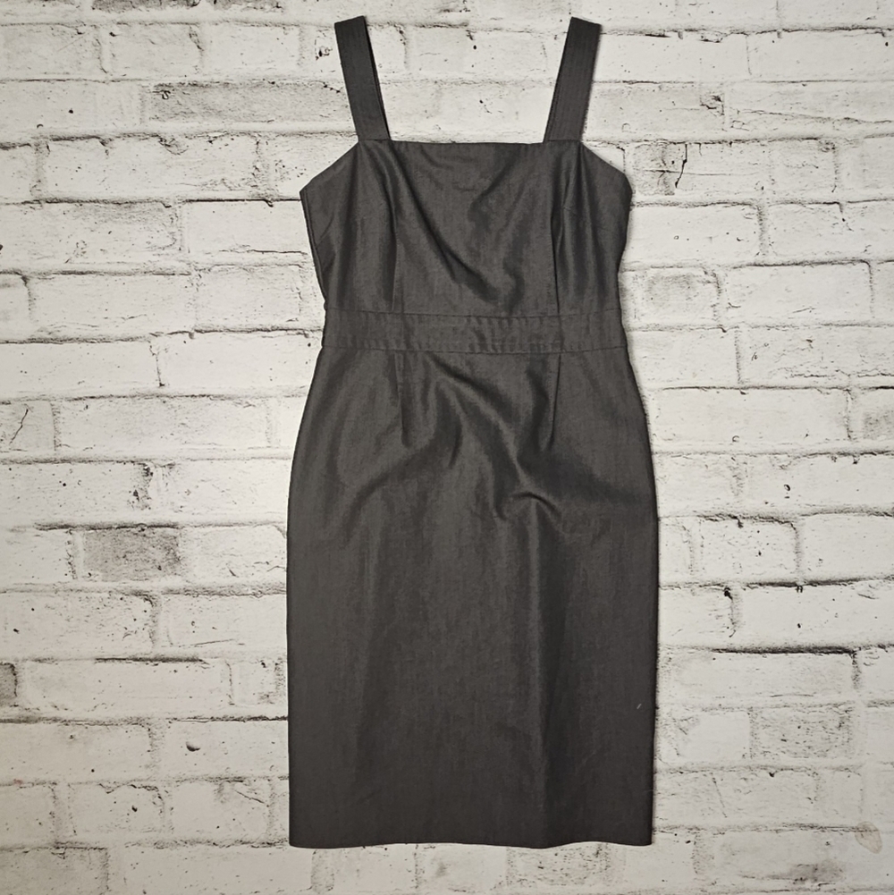 Jacob Grey Career office Sheath Dress Midi Size 8 - Picture 4 of 7